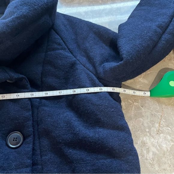 Forever 21 navy button up long sleeve coat size medium - Picture 8 of 10